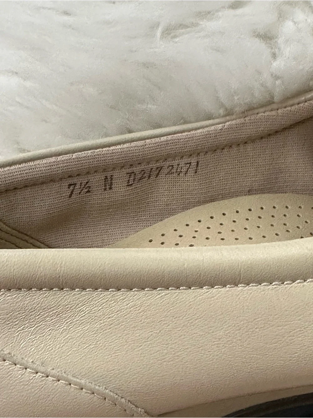 SAS Cream Leather Slip-On Moc Loafers for Women